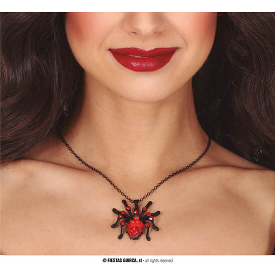 COLLAR ARAÑA CON RUBI 6 CMS image 0