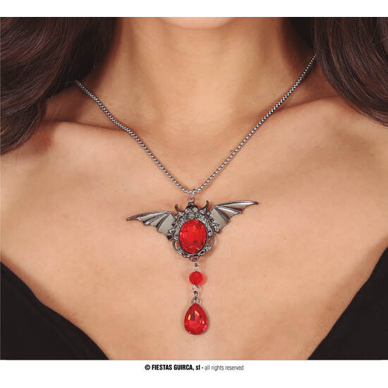 COLLAR MURCIELAGO CON RUBI 8 CMS image 0