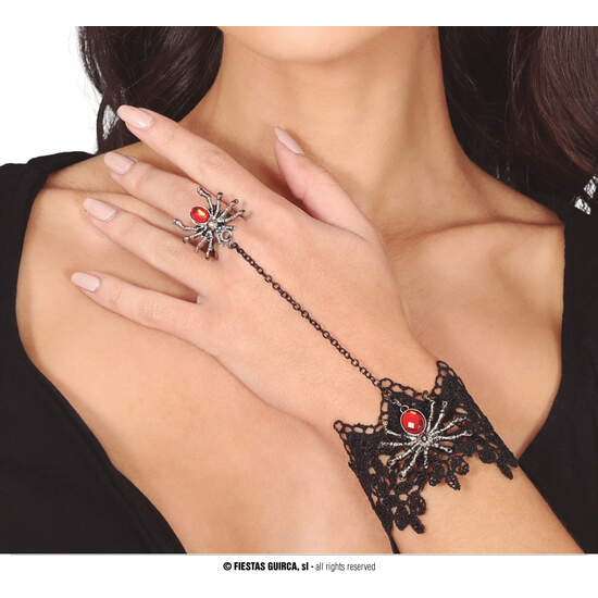 PULSERA BORDADA Y ANILLO ARAÑA image 0