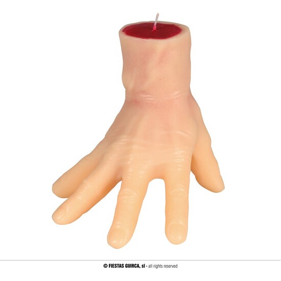 VELA MANO CON SANGRE 15 CMS image 0