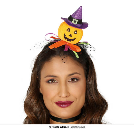DIADEMA CALABAZA CON GORRO image 0