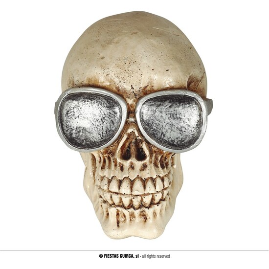 CALAVERA CON GAFAS, RESINA, 11 CMS. image 0