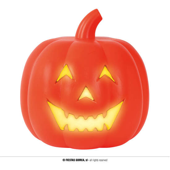 CALABAZA CON LUZ, PLASTICO, 32 CMS image 0