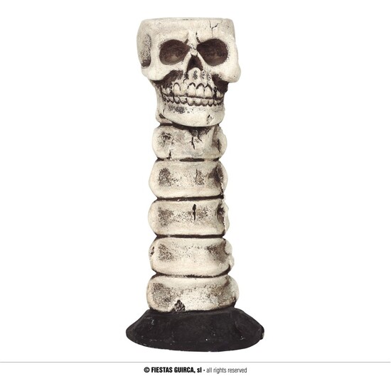 CANDELABRO CALAVERA, RESINA, 17 CMS image 0