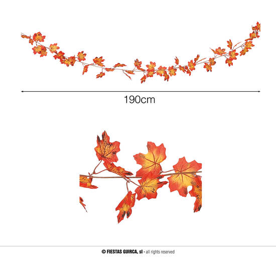 GUIRNALDA HOJAS NARANJA 190 CMS. image 0