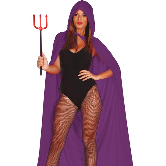 CAPA PURPURA CON CAPUCHA TERCIOPELO 130 CMS image 0