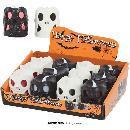 CAJA 12 VELA CALAVERA LED, 6 CMS image 0