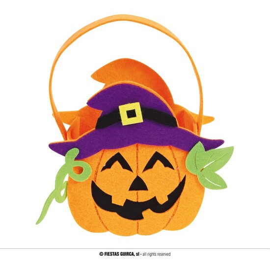 CESTA CALABAZA FIELTRO 12 X 20 CMS image 0
