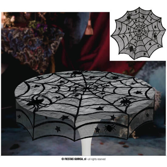 MANTEL MESA BORDADO TELARAÑA 100 CMS image 0