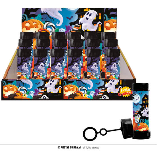 CAJA DE 24 BOTES DE BURBUJAS HALLOWEEN, 14 CMS image 0