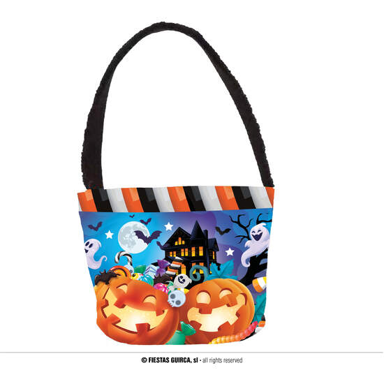 CESTO MULTICOLOR CALABAZAS Y FANTASMAS 30X15 CM image 0