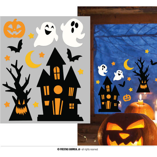 DECORACION GEL FANTASMAS 20X25 CM image 0
