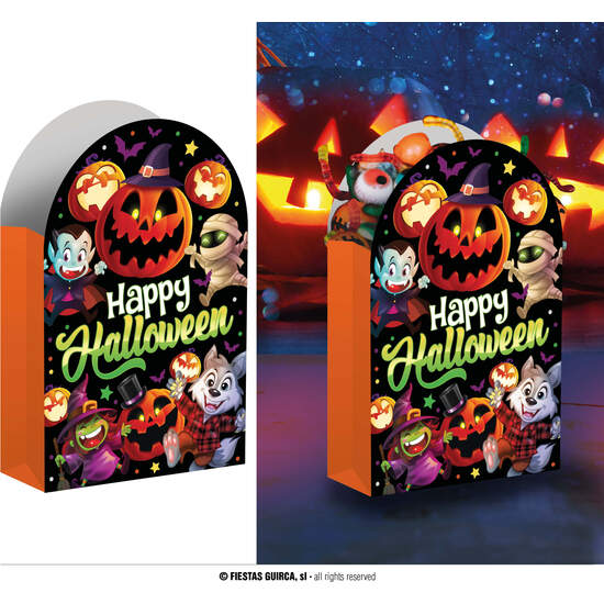6 PCS  BOLSA CARAMELOS MONSTRUITOS 16X11 CM PAPEL image 0