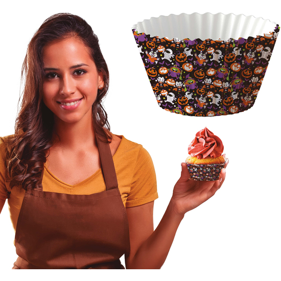 50 PCS PAPEL CUPCAKE MONSTRUITOS 5 CM image 0