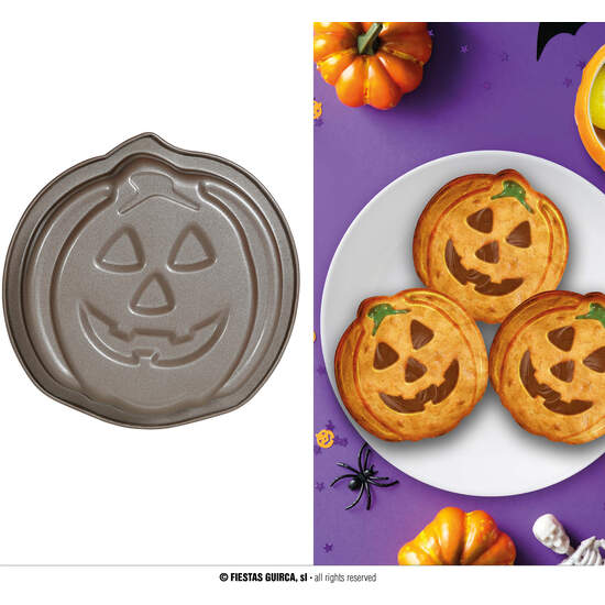MOLDE METALICO PARA PASTELES, CALABAZA, 14 CMS image 0