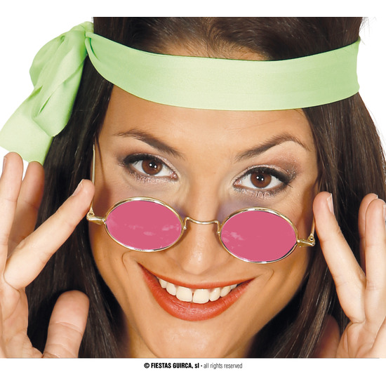 GAFAS HIPPIE ROSA, ADULTO image 0