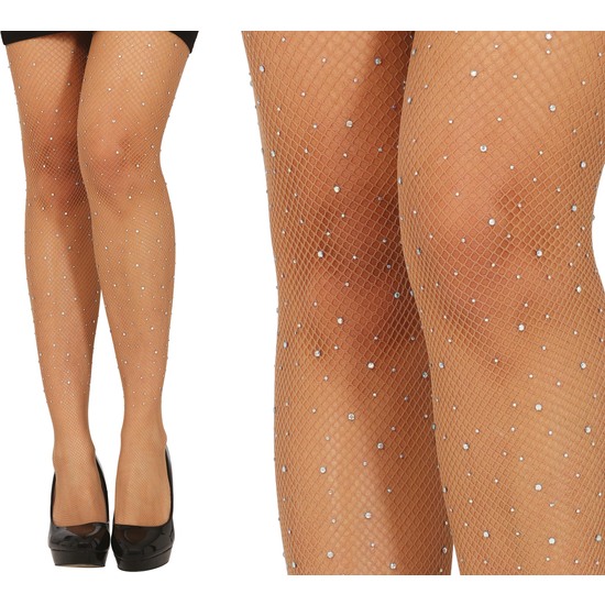 PANTYS COLOR CARNE MALLA PEQUEÑA CON PEDRERIA, AD image 0