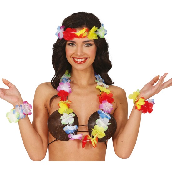 CONJUNTO HAWAI 4 PCS MULTICOLOR, ADULTA image 0