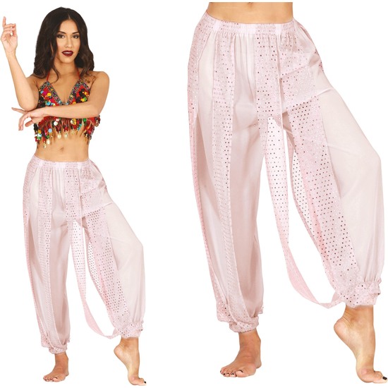 PANTALONES DANZA DEL VIENTRE BLANCO,ADULTA,42–44 L image 0