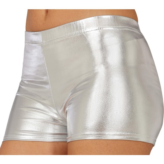SHORTS METALICOS PLATA, ADULTA, 42 – 44 (L) image 0