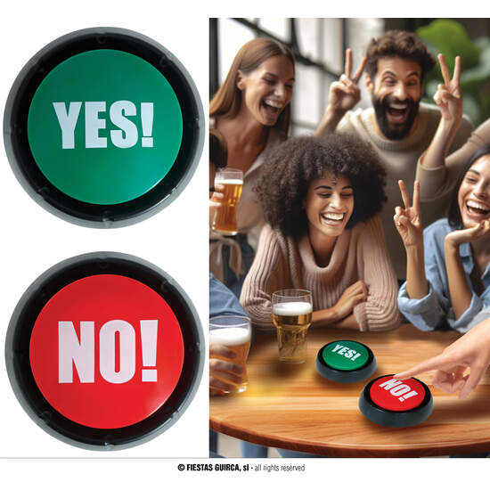 2 PULSADORES, "YES!" Y  "NO!", 9 CMS image 0