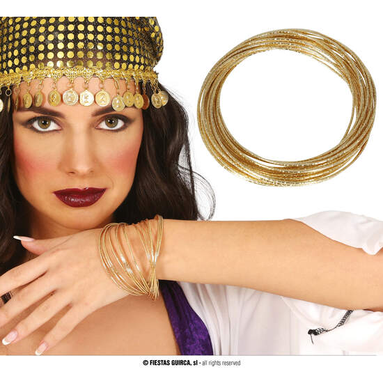 BRAZALETE 20 PULSERAS METALICAS, ADULTO image 0