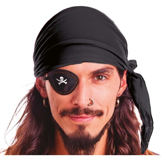 PAÑUELO PIRATA TERCIOPELO, NEGRO image 0