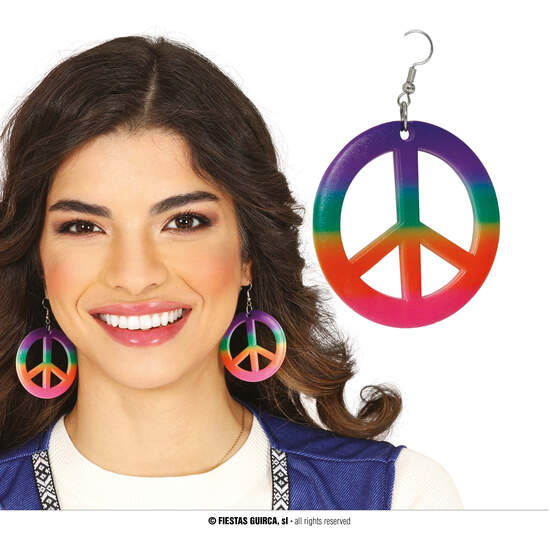 PENDIENTES HIPPIE MULTICOLOR, ADULTA image 0