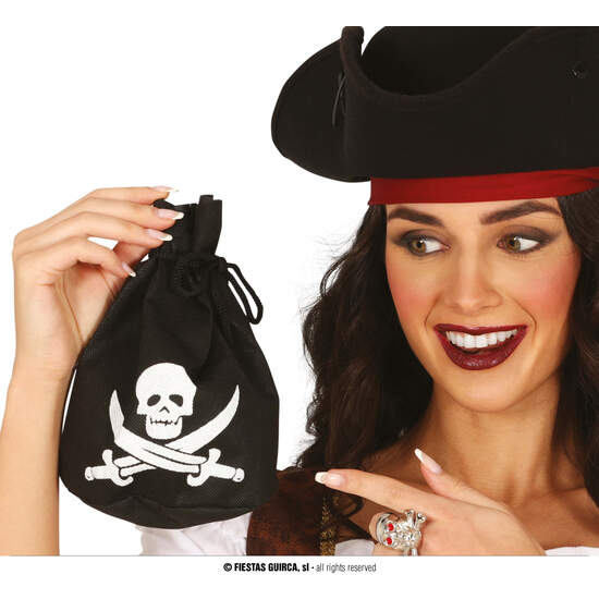 BOLSA MONEDAS PIRATA, 19X19 CMS image 0