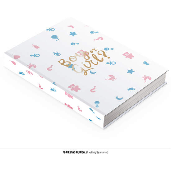 BOOK PARTY BABY ITS A BOY OR ITS A GIRL 15X22CMS image 0