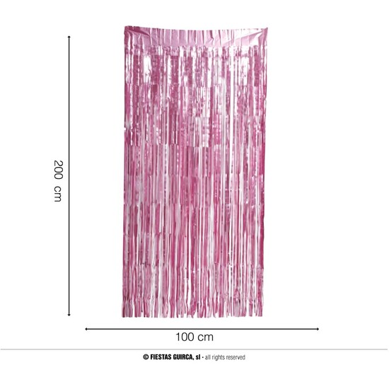 CORTINA 100X200 CMS METALICA MATE ROSA image 0