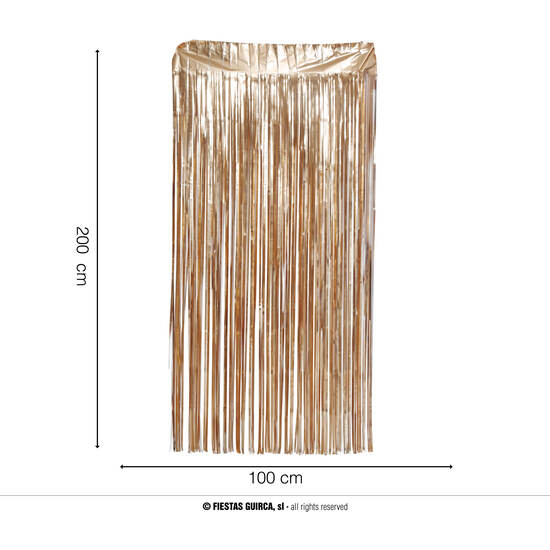 CORTINA 100X200 CMS METALICA MATE ORO image 0