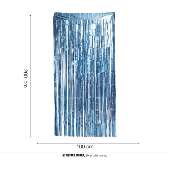 CORTINA 100X200 CMS METALICA MATE AZUL image 0