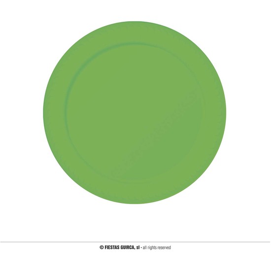 BOLSA 6 PLATOS NEON VERDE 23 CMS image 0