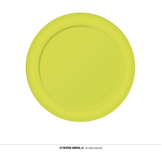 BOLSA 6 PLATOS NEON AMARILLO 23 CMS image 0