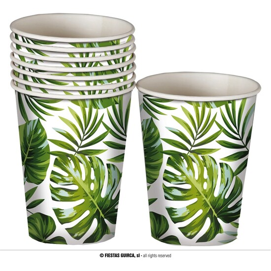 BOLSA 6 VASOS HOJAS 240 ML 9 CMS image 0