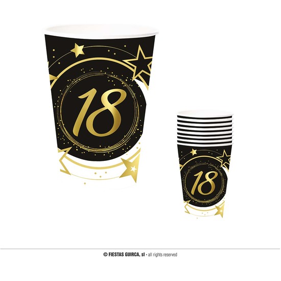 BOLSA 6 VASOS 18 AÑOS 240 ML 9 CMS image 0