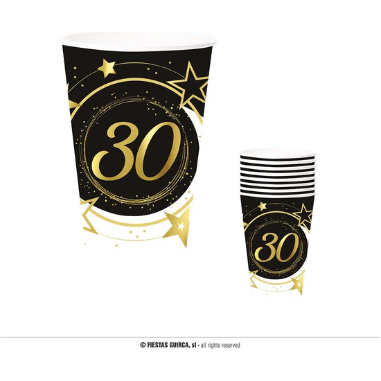 BOLSA 6 VASOS 30 AÑOS 240 ML 9 CMS image 0