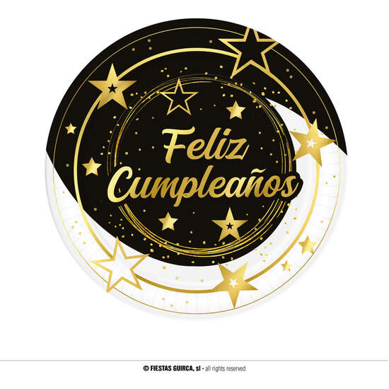 BOLSA 6 PLATOS FELIZ CUMPLEAÑOS 23 CMS image 0