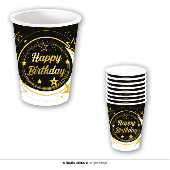 BOLSA 6 VASOS HAPPY BIRTHDAY 240 ML 9 CMS image 0