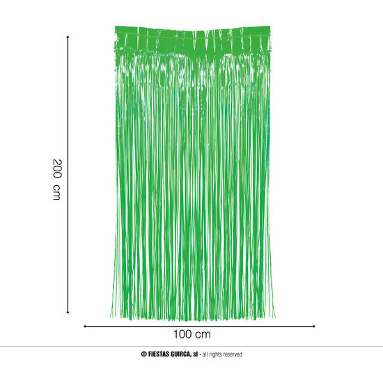 CORTINA NEON VERDE, 100 X 200 CMS image 0