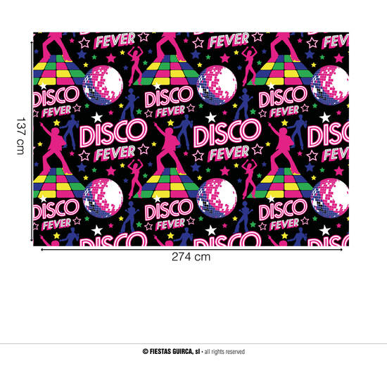 MANTEL DISCO FEVER, 137X274 CMS. image 0