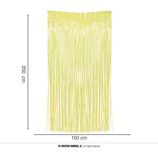 CORTINA NEON AMARILLO, 100 X 200 CMS image 0