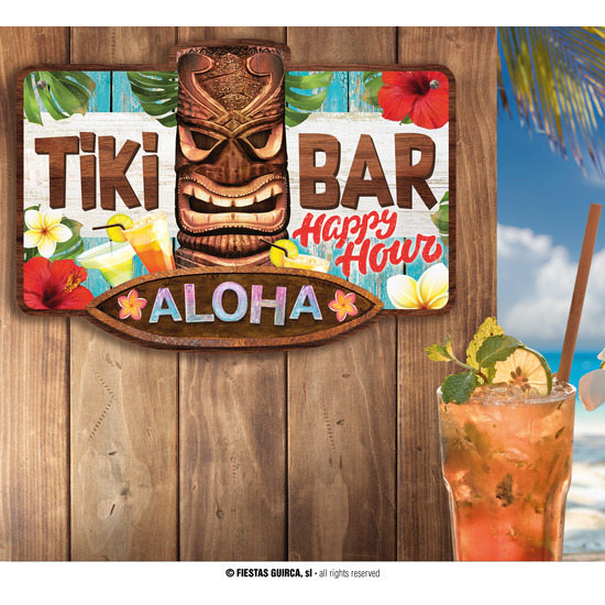 CARTEL TIKI BAR, 25X35 CMS. image 0