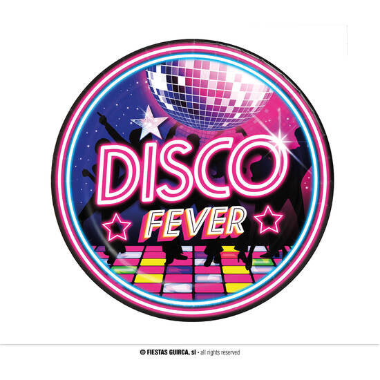 BOLSA 6 PLATOS DISCO FEVER, 23 CMS. image 0