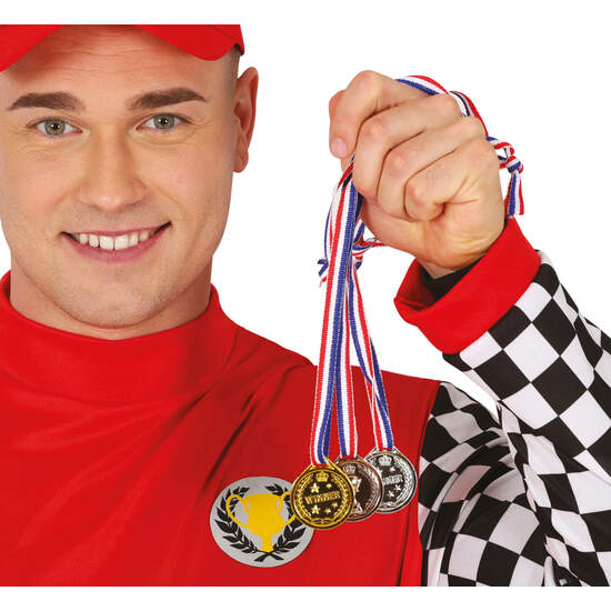 SET 3 MEDALLAS BRONCE PLATA Y ORO 4 CMS image 0
