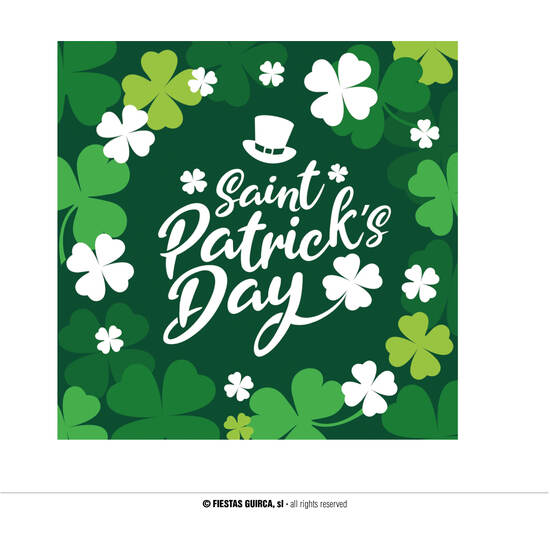 BOLSA 12 SERVILLETAS ST. PATRICKS, 16X16 CMS image 3