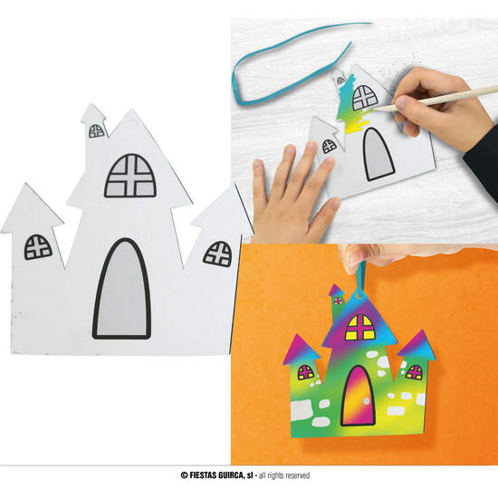 BOLSA 6 SILUETAS HALLOWEEN PARA COLOREAR, 12 CMS image 0
