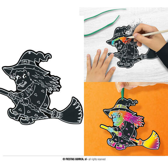 BOLSA 6 SILUETAS HALLOWEEN PARA COLOREAR, 14 CMS image 0