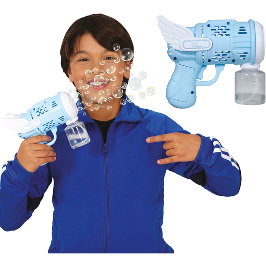 PISTOLA DE POMPAS A PILAS CON DEPOSITO 19 CMS image 0